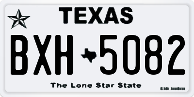 TX license plate BXH5082