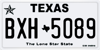 TX license plate BXH5089