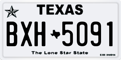 TX license plate BXH5091