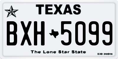 TX license plate BXH5099