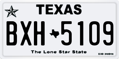TX license plate BXH5109