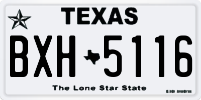 TX license plate BXH5116