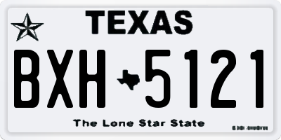 TX license plate BXH5121