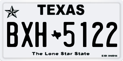 TX license plate BXH5122