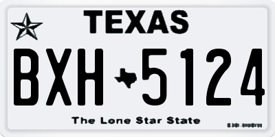TX license plate BXH5124