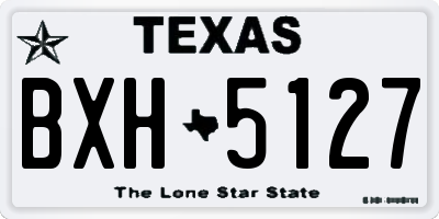 TX license plate BXH5127