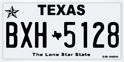 TX license plate BXH5128