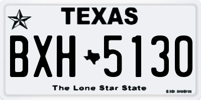 TX license plate BXH5130