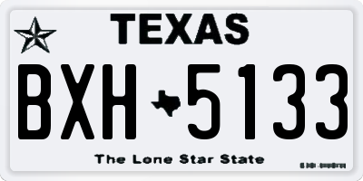 TX license plate BXH5133