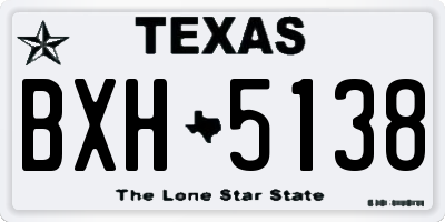 TX license plate BXH5138
