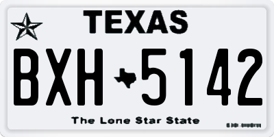TX license plate BXH5142