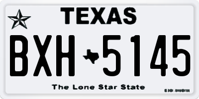 TX license plate BXH5145
