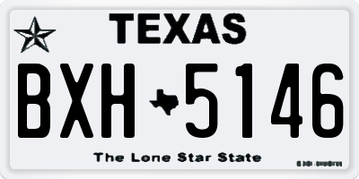 TX license plate BXH5146