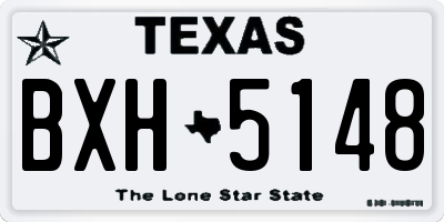 TX license plate BXH5148