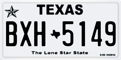 TX license plate BXH5149