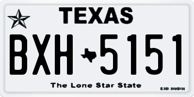 TX license plate BXH5151