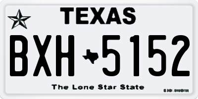 TX license plate BXH5152