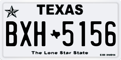 TX license plate BXH5156