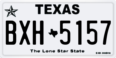 TX license plate BXH5157