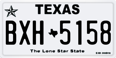 TX license plate BXH5158