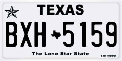 TX license plate BXH5159