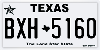 TX license plate BXH5160