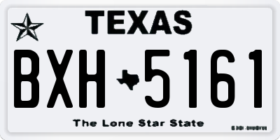 TX license plate BXH5161