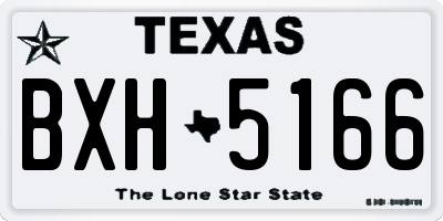 TX license plate BXH5166