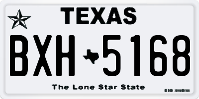 TX license plate BXH5168