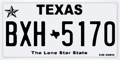 TX license plate BXH5170