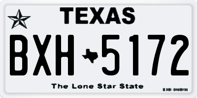 TX license plate BXH5172