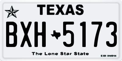 TX license plate BXH5173