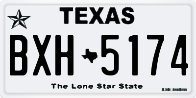 TX license plate BXH5174