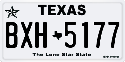 TX license plate BXH5177
