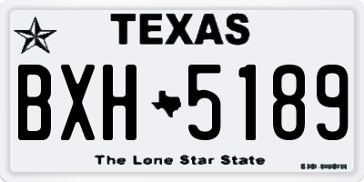 TX license plate BXH5189