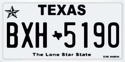 TX license plate BXH5190