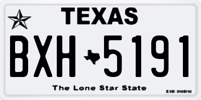 TX license plate BXH5191