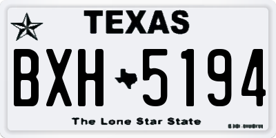 TX license plate BXH5194