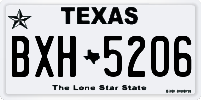 TX license plate BXH5206