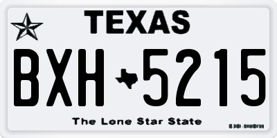 TX license plate BXH5215