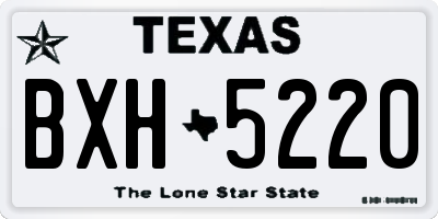TX license plate BXH5220