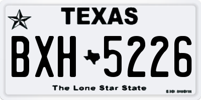 TX license plate BXH5226
