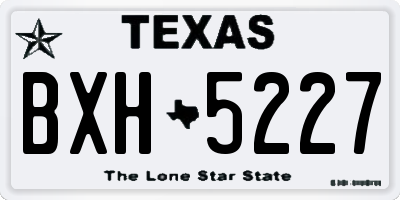 TX license plate BXH5227