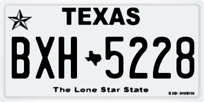 TX license plate BXH5228