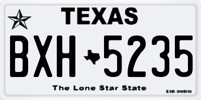 TX license plate BXH5235