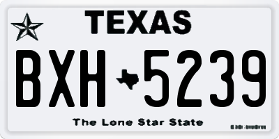 TX license plate BXH5239