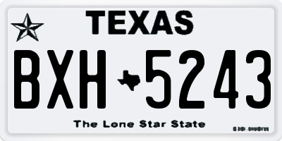 TX license plate BXH5243