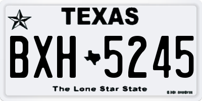 TX license plate BXH5245
