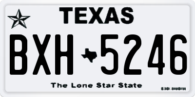 TX license plate BXH5246