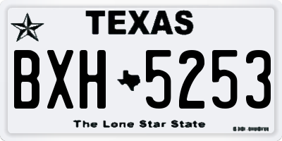 TX license plate BXH5253